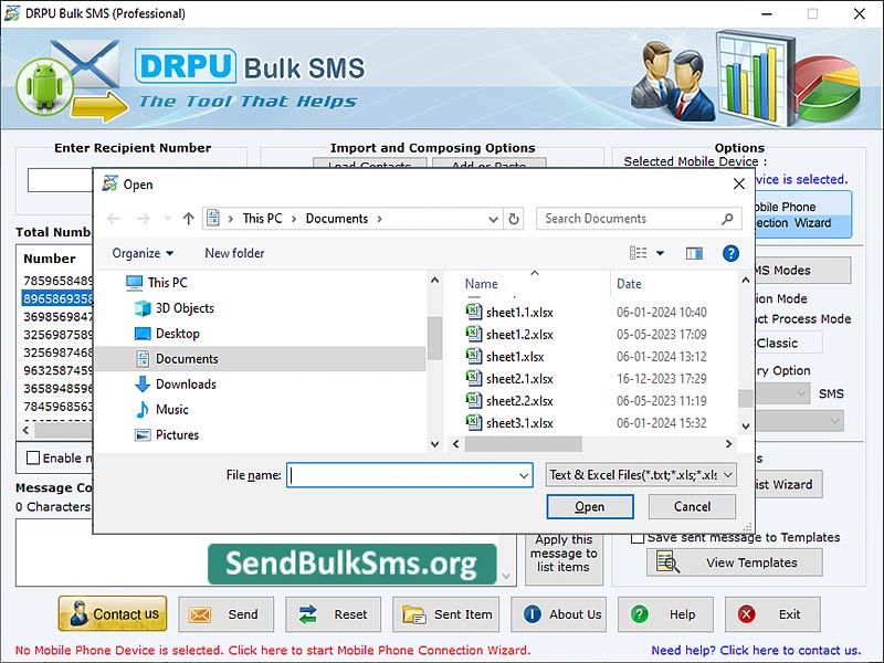 Pocket PC to Mobile SMS Software send unlimited sms worldwide without internet