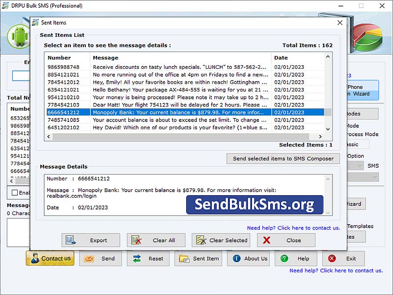 Send Bulk SMS Software Windows 11 download