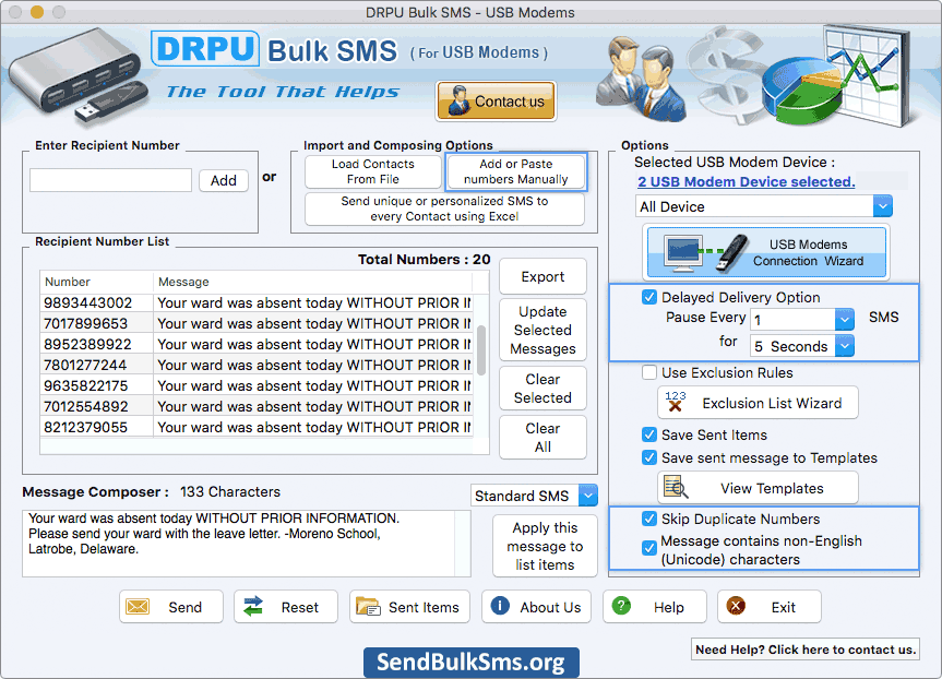 Add or Paste Number Manually